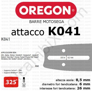 Barra motosega Oregon K041