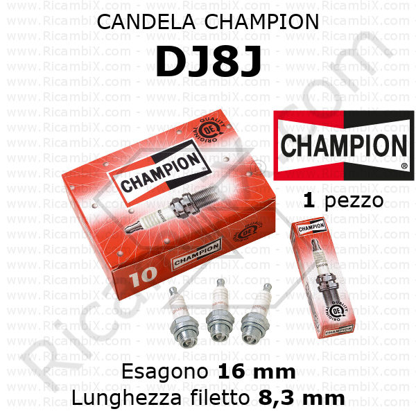 Candela CHAMPION DJ8J - confezione da 1 pezzo