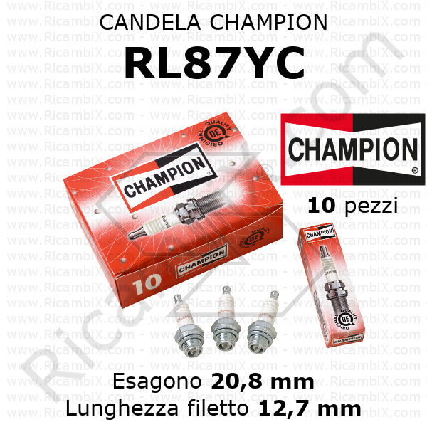 Candela CHAMPION RL87YC - confezione da 10 pezzi