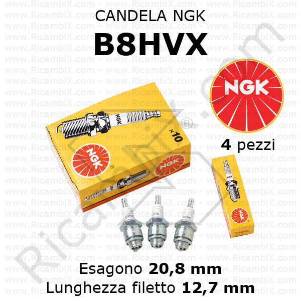 Candela NGK B8HVX - confezione da 4 pezzi