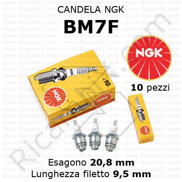 Candela NGK BM7F - confezione da 10 pezzi