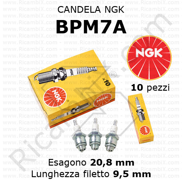 Candela NGK BPM7A - confezione da 10 pezzi