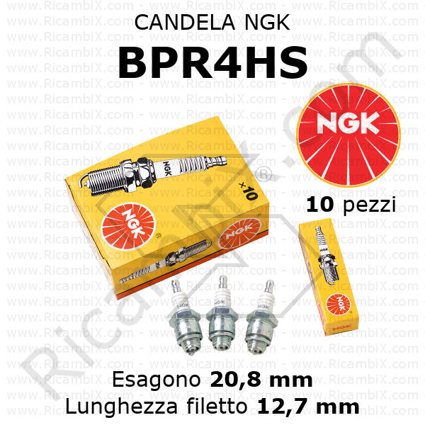 Candela NGK BPR4HS - confezione da 10 pezzi