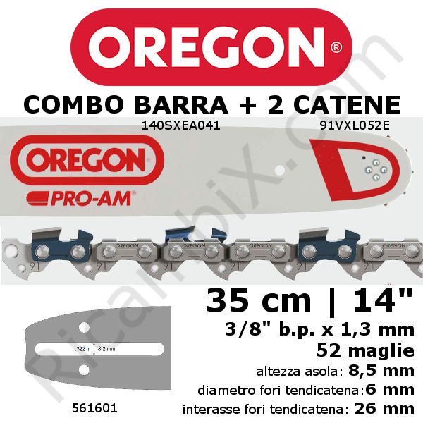 Combo OREGON® 561601: barra motosega 140SXEA041, 35 cm