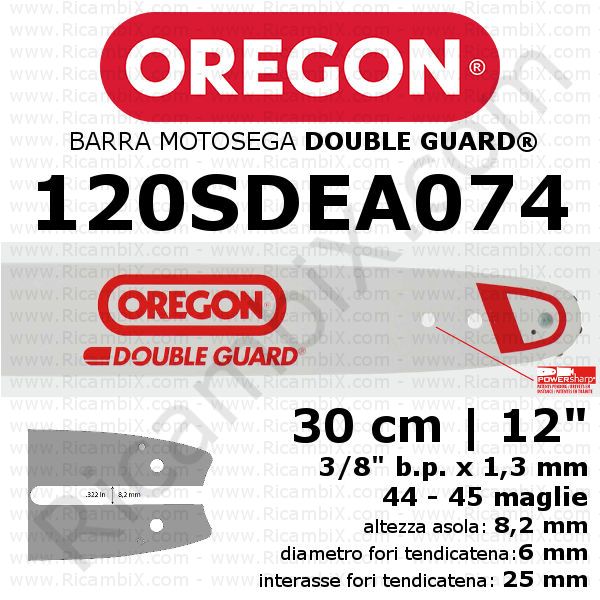 Barra motosega Oregon Double Guard 120SDEA074 - 30 cm - 12 pollici