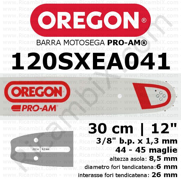 Barra motosega Oregon Pro Am 120SXEA041 - 30 cm - 12 pollici