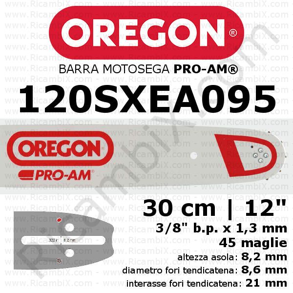 Barra motosega Oregon Pro Am 120SXEA095 - 30 cm - 12 pollici