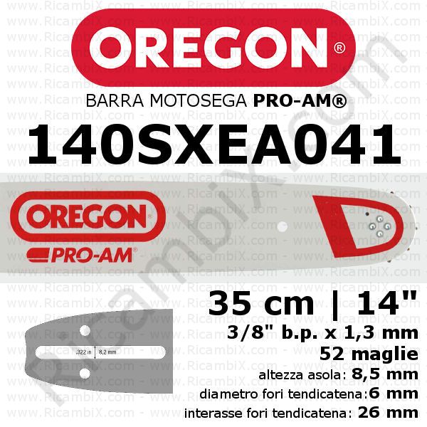 Barra motosega Oregon Pro Am 140SXEA041 - 35 cm - 14 pollici