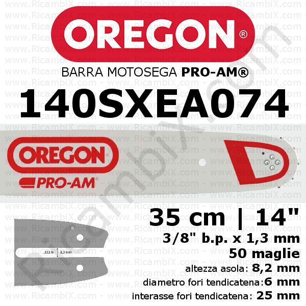 Barra motosega Oregon Pro Am 140SXEA074 - 35 cm - 14 pollici
