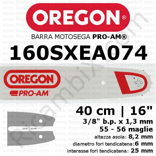Barra motosega Oregon Pro Am 160SXEA074 - 40 cm - 16 pollici