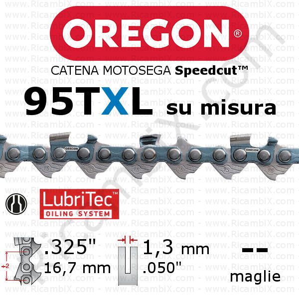 catena motosega Oregon 95TXL - passo .325 x 1,3 mm - su misura - speedcut
