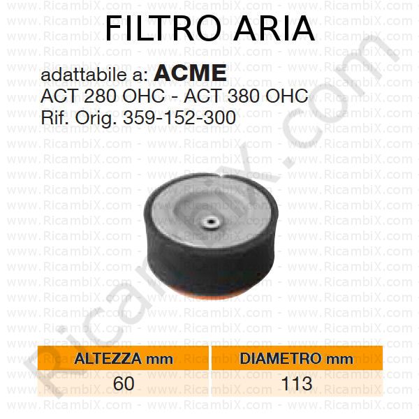 Filtro aria ACME® | riferimento originale 359152300