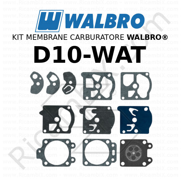 KIT MEMBRANES D10-WYB POUR WALBRO 