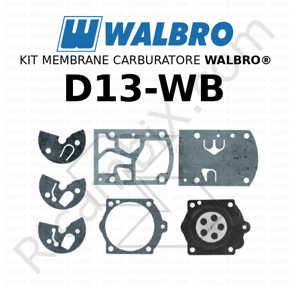 kit membrane carburatore D13-WB