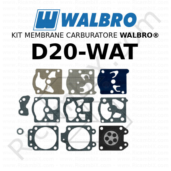 kit membrane walbro D20 WAT R122338