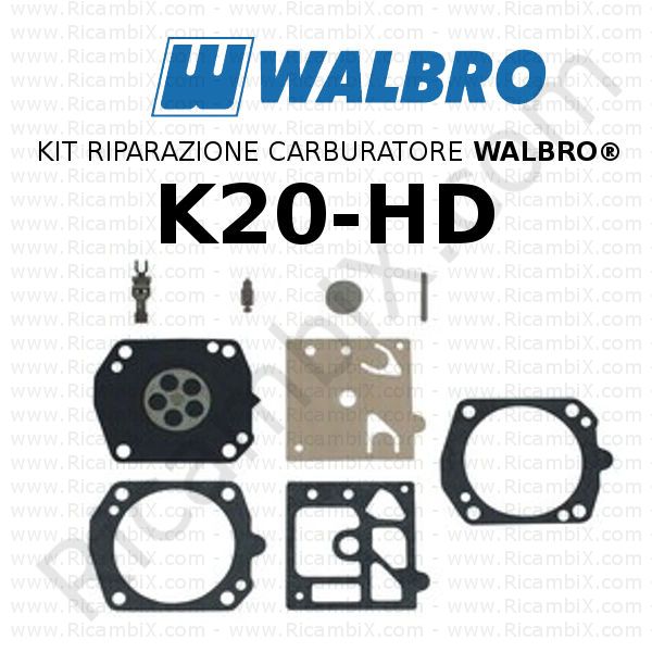 kit riparazione walbro K20 HD R123154