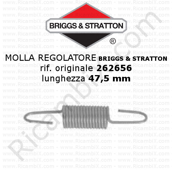 Molla regolatore controllo carburatore per motore BRIGGS&STRATTON 126M02-1018-F1 