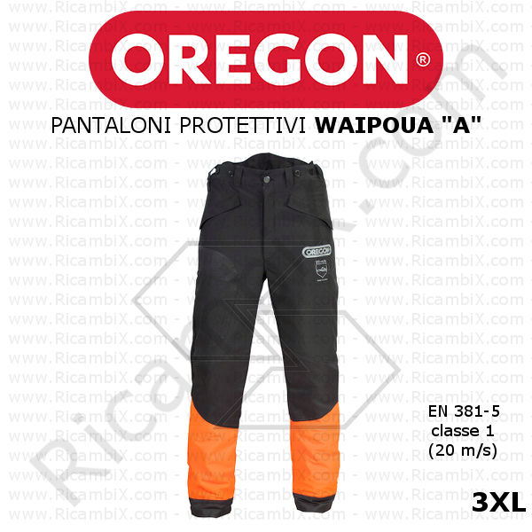 Oregon WAIPOUA de protection type classe A 1 Pantalons tronçonneuse S-3XL 295463 
