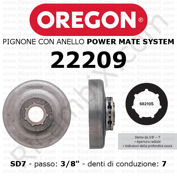 Oregon 22209 Power Mate Sprocket System 