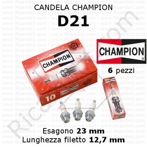 CHAMPION D21 gyertya - 6 db -os csomag