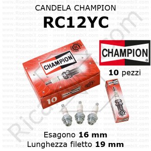 CHAMPION RC12YC gyertya - 10 db -os csomag