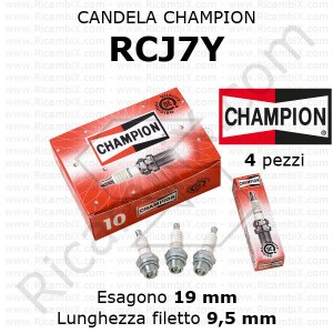 Candela CHAMPION RCJ7Y - confezione da 4 pezzi