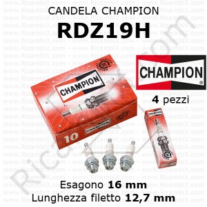 Candela CHAMPION RDZ19H - confezione da 4 pezzi