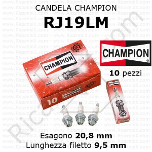 Candela CHAMPION RJ19LM - confezione da 10 pezzi