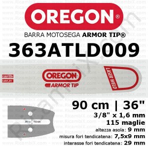 Barra motosega Oregon Armor Tip 363ATLD009 - 90 cm - 36 pollici