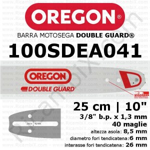 Oregon Double Guard 100SDEA041 motorsågsstång - 25 cm - 10 tum