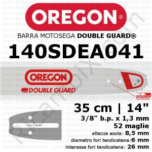 Oregon Double Guard 140SDEA041 motorsågsstång - 35 cm - 14 tum