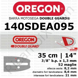 Oregon Double Guard 140SDEA095 motorsågsstång - 35 cm - 14 tum