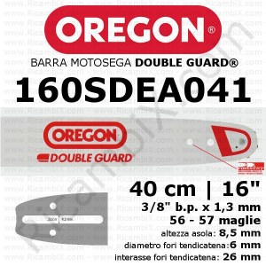 Oregon Double Guard 160SDEA041 motorsågsstång - 40 cm - 16 tum