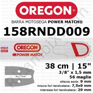 Oregon Power Match 158RNDD009 motorsavstang - 38 cm - 15 tommer