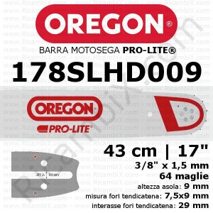 Oregon Pro -Lite 178SLHD009 motorsavstang - 43 cm - 17 tommer
