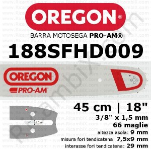 Oregon Pro Am 188SFHD009 motorsavstang - 45 cm - 18 tommer
