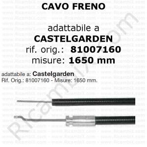 Cavo freno adattabile a Castelgarden | rif. orig. 81007160