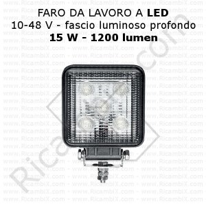 Φως εργασίας LED - 15 W - 1200 lumen - δέσμη φωτός βαθύ