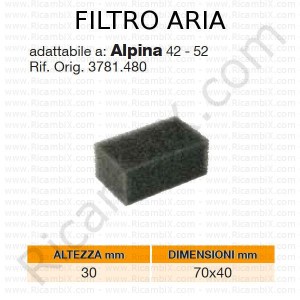 Filtro aria ALPINA® | riferimento originale 3781480