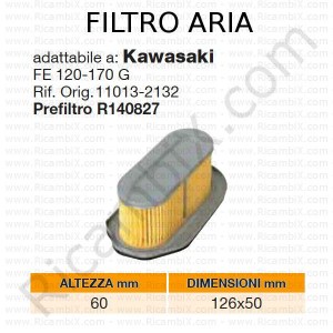 Filtro aria KAWASAKI® | riferimento originale 110132132