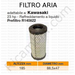 Filtro aria KAWASAKI® | riferimento originale -