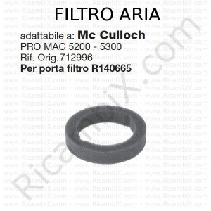 MC CULLOCH® luftfilter | originalreferens 712996