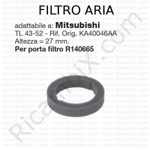 Filtre à air MITSUBISHI® | référence d'origine KA40046AA
