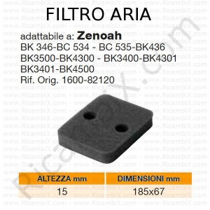 ZENOAH® Zračni filter | prvotna referenca 160082120
