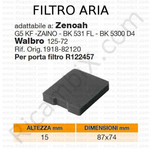ZENOAH® Zračni filter | prvotna referenca 191882120
