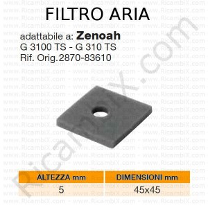 ZENOAH® Zračni filter | prvotna referenca 287083610