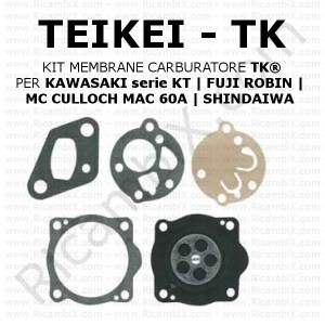 Kit membrane carburatore TEIKEI TK® | per KAWASAKI serie KT | FUJI ROBIN | MC CULLOCH MAC 60 A | SHINDAIWA