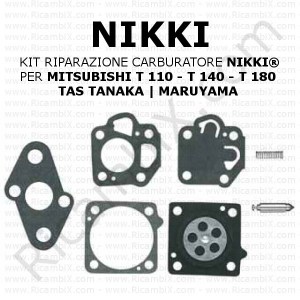 NIKKI® Carburateur Reparatieset | voor MITSUBISHI T110-T140-T180 | TAS TANAKA | MARUYAMA