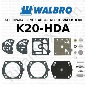 Kit riparazione carburatore WALBRO® K20-HDA