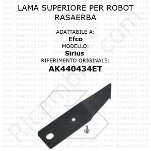 Horní nůž pro robotickou sekačku Efco Sirius - ref. pův. AK440434ET